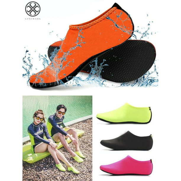 Dellukee Women Men Sports Water Shoes Color Horse Black Aqua Slip On Barefoot for Outdoor Swim Surf Beach 